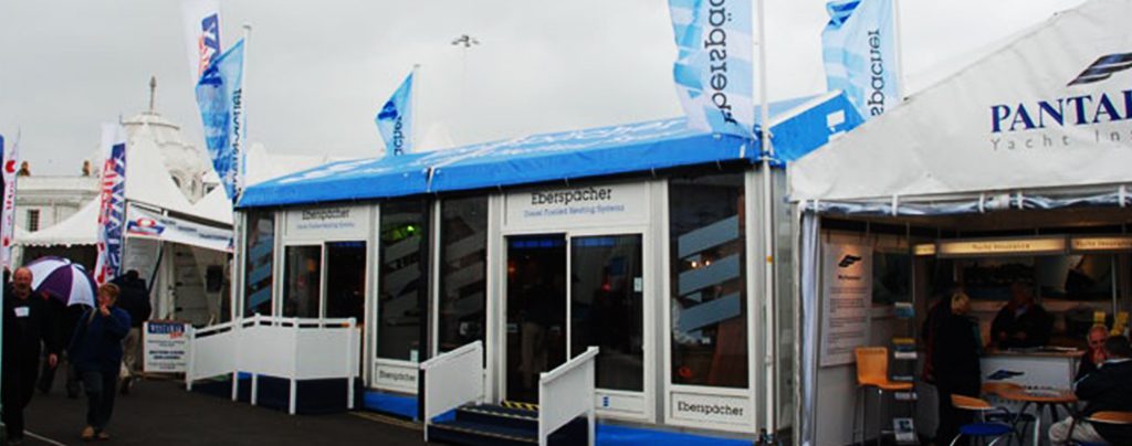 Branded rigid marquees at large expo