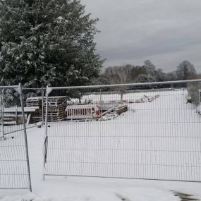 Temporary Warehouse Build in the Snow